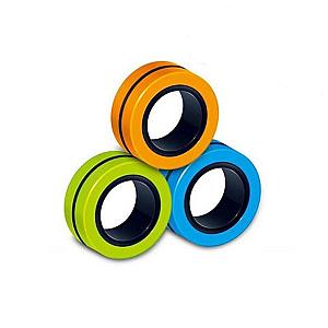 Green Orange Blue Spinner Ring Fidget for Stress Relief