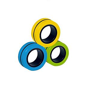 Green Yellow Blue Spinner Ring Fidget for Stress Relief