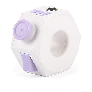 White Purple Finger Ring Fidget for Stress Relief