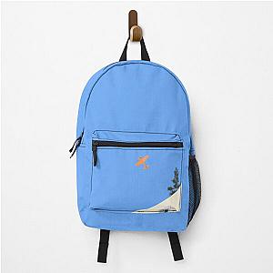 Orange Plane Blue Sky Backpack