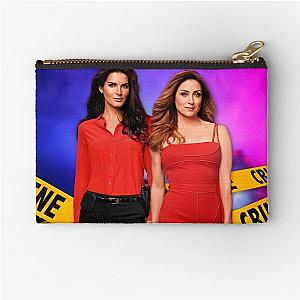 Rizzles on a police background (Rizzoli and Isles) Zipper Pouch