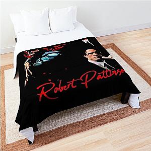 Music Vintage Retro Robert Pattinson Brown Tracksuit Vector Drawing Gifts For Music Fans Comforter