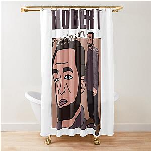 Badly Drawn Robert Pattinson Shower Curtain