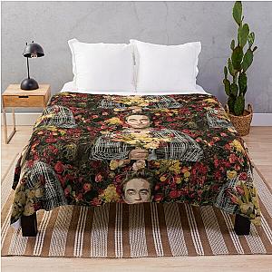 Robert Pattinson & Flowers Throw Blanket