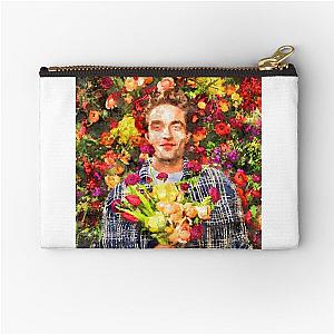 Robert Pattinson Flowers watercolor Zipper Pouch