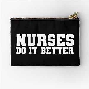 Nurses Do It Better T Shirt -as worn by Robert Plant Jimmy Page Zipper Pouch