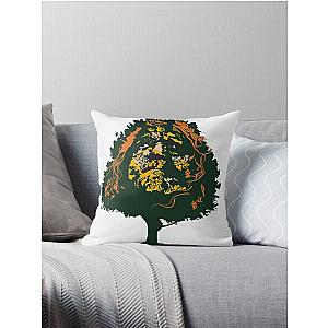 Robert Plant in a tree Throw Pillow