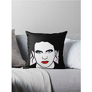 Portrait Illustration Robert Smith Throw Pillow