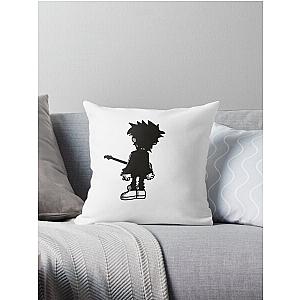 Robert Smith (The Cure) cartoon  Throw Pillow