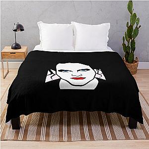 Portrait Illustration Robert Smith Throw Blanket