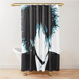 inspired by Robert Smith of the Cure blue Shower Curtain