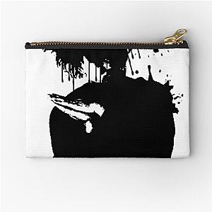 Robert Smith Paint Splatter Silhouette  Zipper Pouch