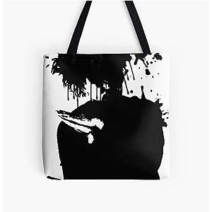 Robert Smith Paint Splatter Silhouette  All Over Print Tote Bag