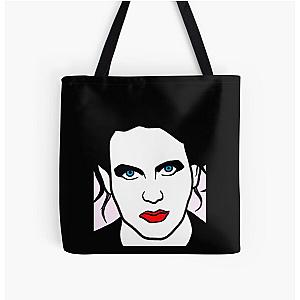 Portrait Illustration Robert Smith All Over Print Tote Bag