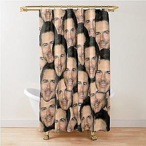 Rob Lowe head design Shower Curtain