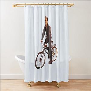 Rob Lowe on a Bike Shower Curtain