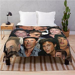 rob lowe 2 photo collage Throw Blanket