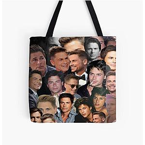 rob lowe 2 photo collage All Over Print Tote Bag