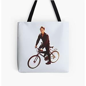 Rob Lowe on a Bike All Over Print Tote Bag