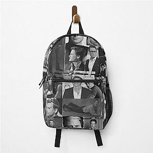 Rob Lowe Actor Black and White Aesthetic Collage Backpack