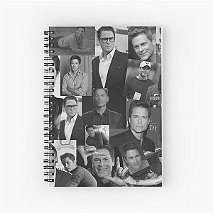 Rob Lowe Actor Black and White Aesthetic Collage Spiral Notebook