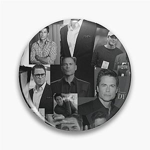 Rob Lowe Actor Black and White Aesthetic Collage Pin