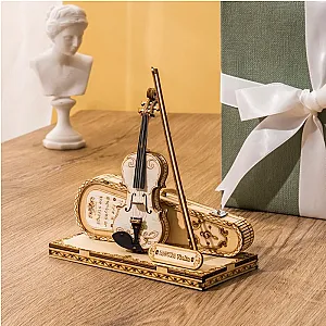 Robotime ROKR Violin Capriccio Model 3D Wooden Puzzle Easy Assembly Kits