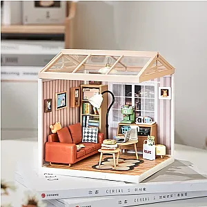 Robotime Rolife 3D Puzzle Super Store Cozy Living Lounge House Kit