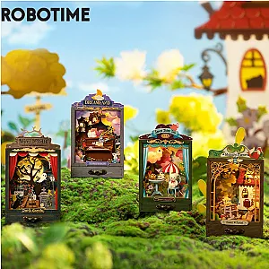 Robotime Rolife Dollhouse DIY Miniature Secret Garden Box Theater with Light