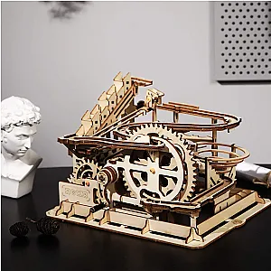 Robotime Rokr 4 Kinds Marble Run DIY Waterwheel Wooden Model Building Block Kits