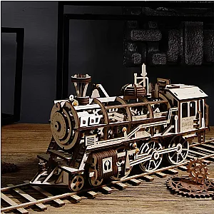 Robotime 4 Kinds Laser Cutting 3D Mechanical Model Wooden Building Block Kits