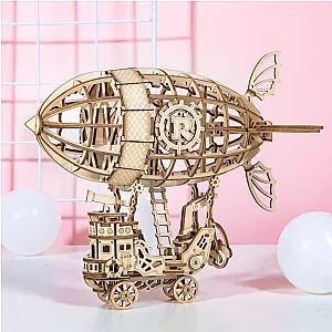 Robotime Airship 3D Wooden Puzzle Brain Teaser Construction Set