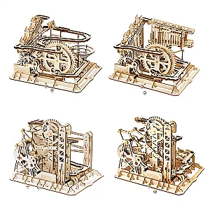 Robotime DIY 3D Wooden Puzzle Marble Run Assembly Model Building Block