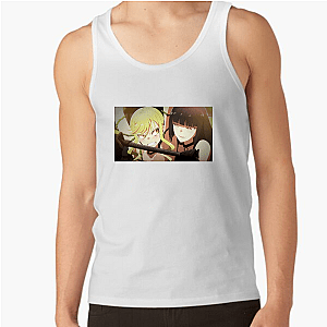 Guitar. Grace. Modesty. Rock Is A Ladys Modesty Tank Tops