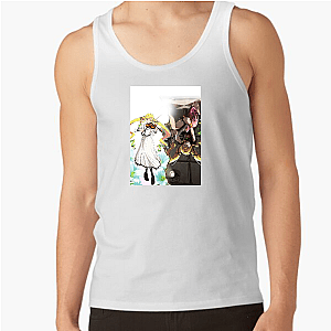 Riffs & Roses Rock Is A Ladys Modesty Tank Tops