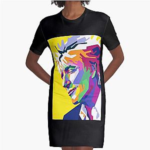 Awesome Colorful Rod Stewart Graphic T-Shirt Dress