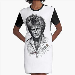 Rod Stewart in Sketch Graphic T-Shirt Dress