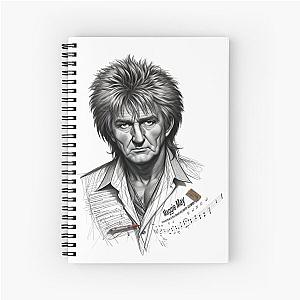 Rod Stewart in Sketch Spiral Notebook