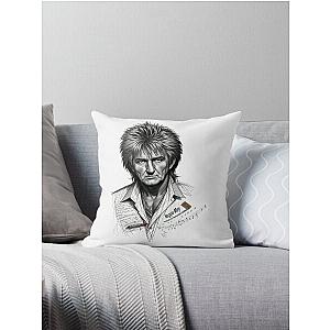 Rod Stewart in Sketch Throw Pillow