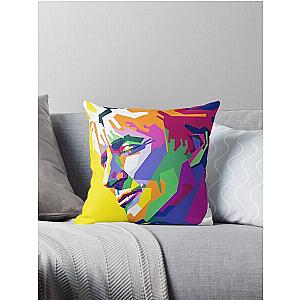 Awesome Colorful Rod Stewart Throw Pillow