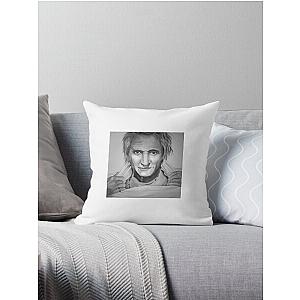 Rockin Rod Stewart Oils Throw Pillow