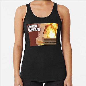 Romain Grosjean Car Crash Racerback Tank Top