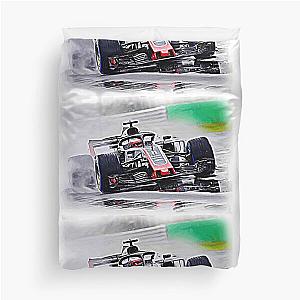 Romain Grosjean and a rainy day in Italy Duvet Cover