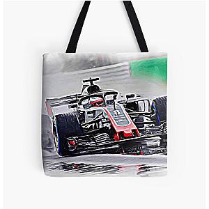 Romain Grosjean and Italy All Over Print Tote Bag