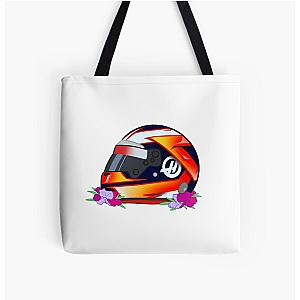 Romain Grosjean 2017 Helmet Flowers Tote Bag