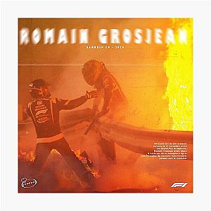 Romain Grosjean Poster F1 Accident Bahrain GP 2020 Print