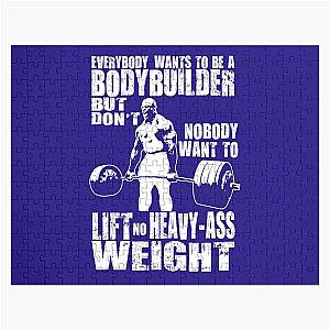 Everybody wants to be a bodybuilder. Ronnie Coleman deadlift Jigsaw puzzle