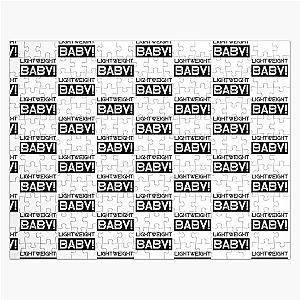 Lightweight Baby Ronnie Coleman Grunge Black Font Text Quote Design Jigsaw Puzzle