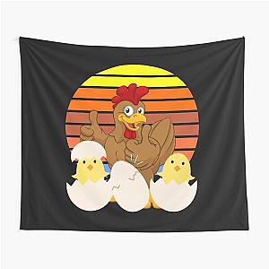 Funny  Chicken Roseanne Chicken Retro Roseanne Chicken Egg For Mom Dad Farms Lovers Tapestry