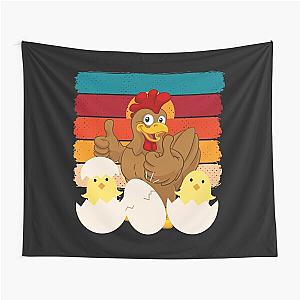 Funny  Chicken Roseanne Chicken Retro Roseanne Chicken Egg For Mom Dad Farms Lovers Tapestry